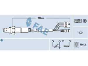 FAE 77380 lambda jutiklis 
 Išmetimo sistema -> Jutiklis/zondas
000 540 38 17