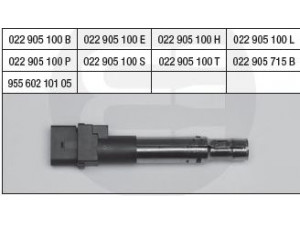 BRECAV 114.013 ritė, uždegimas 
 Kibirkšties / kaitinamasis uždegimas -> Uždegimo ritė
955 602 101 05, 022 905 100 B, 022 905 100 E