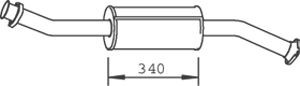 DINEX 33303 priekinis duslintuvas 
 Išmetimo sistema -> Duslintuvas
1705W7, 1316591080, 1705W7