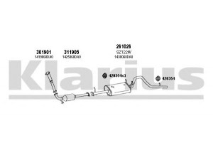 KLARIUS 820118E išmetimo sistema 
 Išmetimo sistema -> Išmetimo sistema, visa