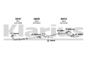 KLARIUS 790001E išmetimo sistema 
 Išmetimo sistema -> Išmetimo sistema, visa