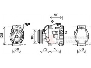 VAN WEZEL 2700K253 kompresorius, oro kondicionierius 
 Oro kondicionavimas -> Kompresorius/dalys
F151-61-K00A, F15161K00, F15161K00A
