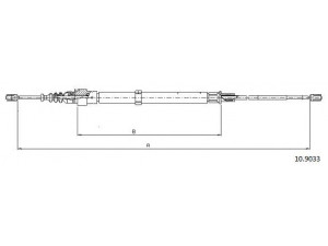 CABOR 10.9033 trosas, stovėjimo stabdys
6Q0609721G, 6Q0609721G, 6Q0609721G