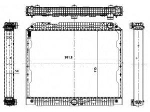NRF 56070 radiatorius, variklio aušinimas 
 Aušinimo sistema -> Radiatorius/alyvos aušintuvas -> Radiatorius/dalys
9605002801, A9605002801