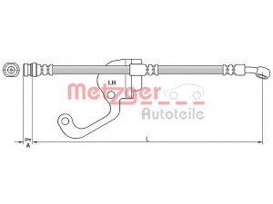 METZGER 4116229 stabdžių žarnelė 
 Stabdžių sistema -> Stabdžių žarnelės
58734-H1000