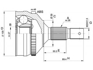 OPEN PARTS CVJ5180.10 jungčių komplektas, kardaninis velenas 
 Ratų pavara -> Sujungimai/komplektas
327235, 3272N0, 3273A6, 3273T6