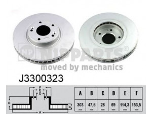 NIPPARTS J3300323 stabdžių diskas 
 Stabdžių sistema -> Diskinis stabdys -> Stabdžių diskas
51712-3L000, 51712-39900