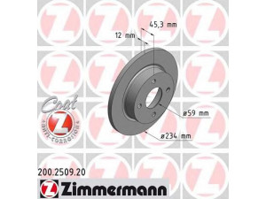 ZIMMERMANN 200.2509.20 stabdžių diskas 
 Dviratė transporto priemonės -> Stabdžių sistema -> Stabdžių diskai / priedai
40206-5F001, 40206-5F003