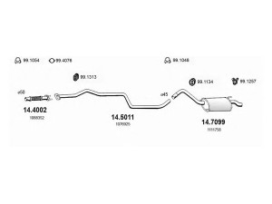 ASSO ART0973 išmetimo sistema 
 Išmetimo sistema -> Išmetimo sistema, visa