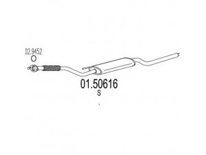MTS 01.50616 vidurinis duslintuvas 
 Išmetimo sistema -> Duslintuvas