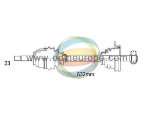 ODM-MULTIPARTS 18-291570 kardaninis velenas 
 Ratų pavara -> Kardaninis velenas
8200482429