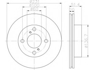 HELLA 8DD 355 116-501 stabdžių diskas 
 Stabdžių sistema -> Diskinis stabdys -> Stabdžių diskas
402064A00G, 55311M68K10, 55311M68K10000