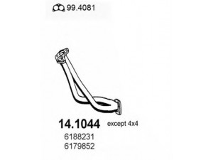 ASSO 14.1044 išleidimo kolektorius 
 Išmetimo sistema -> Išmetimo vamzdžiai
6179852, 6188231, 6799690, 6799691