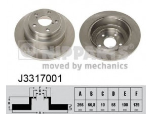 NIPPARTS J3317001 stabdžių diskas 
 Stabdžių sistema -> Diskinis stabdys -> Stabdžių diskas
26310-AA040, 26310-AA050, 26310-AA051
