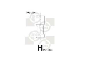 BGA V711014 išleidimo vožtuvas 
 Variklis -> Variklio uždegimo laiko reguliavimo kontrolė -> Vožtuvų eilė -> Vožtuvai/dalys
13715-74100