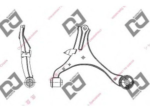 DJ PARTS DA1029 vikšro valdymo svirtis 
 Ašies montavimas/vairavimo mechanizmas/ratai -> Valdymo svirtis/pasukamosios svirties sujungimas -> Vairo trauklės (valdymo svirtis, išilginis balansyras, diago
51360-S5A-030, 51360S5A030