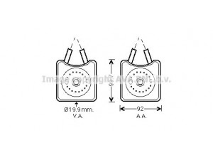 AVA QUALITY COOLING VW3215 alyvos aušintuvas, variklio alyva 
 Aušinimo sistema -> Radiatorius/alyvos aušintuvas -> Alyvos aušintuvas
028117021B, 028117021K, 028117021L