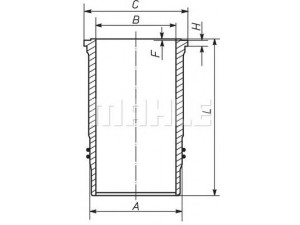 MAHLE ORIGINAL 037 LW 00104 001 cilindro įvorė 
 Variklis -> Cilindrai/stūmokliai
20737507, 21719825, 3809305