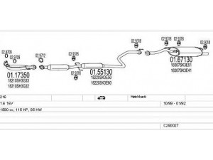 MTS C290027003468 išmetimo sistema 
 Išmetimo sistema -> Išmetimo sistema, visa