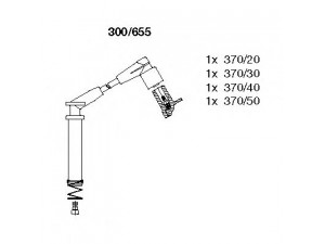 BREMI 300/655 uždegimo laido komplektas 
 Kibirkšties / kaitinamasis uždegimas -> Uždegimo laidai/jungtys
0804, 1612528, 1612592, 90486611