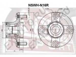 ASVA NSWH-N16R rato stebulė 
 Ašies montavimas/vairavimo mechanizmas/ratai -> Rato stebulė/montavimas -> Rato stebulė
43200-2F000, 43200-9F500, 43200-BM400