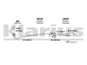 KLARIUS 720298E išmetimo sistema