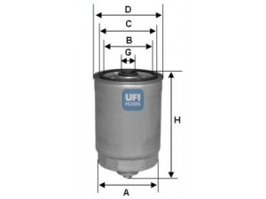 UFI 24.350.01 kuro filtras 
 Degalų tiekimo sistema -> Kuro filtras/korpusas
175.101, 245303, 1133494R1, 3218794R91