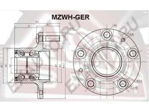 ASVA MZWH-GER rato stebulė 
 Ašies montavimas/vairavimo mechanizmas/ratai -> Rato stebulė/montavimas -> Rato stebulė
GA2A-26-15X, GA7A-26-15X