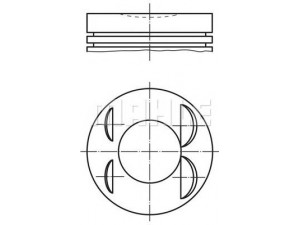 MAHLE ORIGINAL 039 65 02 stūmoklis