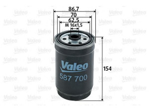 VALEO 587700 kuro filtras 
 Degalų tiekimo sistema -> Kuro filtras/korpusas
45310071A, 177.2175.143, 1772175143