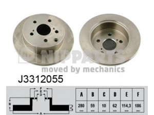 NIPPARTS J3312055 stabdžių diskas 
 Stabdžių sistema -> Diskinis stabdys -> Stabdžių diskas
42431-05050