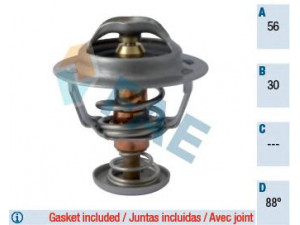 FAE 5322588 termostatas, aušinimo skystis 
 Aušinimo sistema -> Termostatas/tarpiklis -> Thermostat
MD-346547, 1N021-5171, 21200-57J05