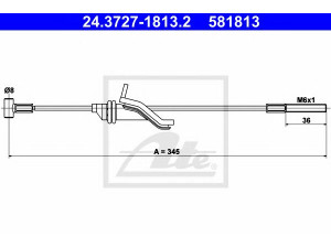 ATE 24.3727-1813.2 trosas, stovėjimo stabdys 
 Stabdžių sistema -> Valdymo svirtys/trosai
BP4K-44-150B, BP4K-44-150C, BP4K-44-150D