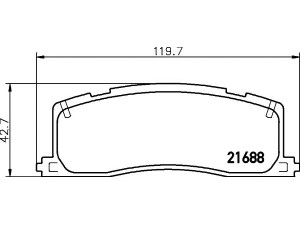 MINTEX MDB1547 stabdžių trinkelių rinkinys, diskinis stabdys 
 Techninės priežiūros dalys -> Papildomas remontas
0446628010, 0446628011, 0446628020