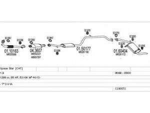 MTS C230072004717 išmetimo sistema 
 Išmetimo sistema -> Išmetimo sistema, visa