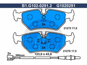 GALFER B1.G102-0291.2 stabdžių trinkelių rinkinys, diskinis stabdys 
 Techninės priežiūros dalys -> Papildomas remontas
4251 12, 4254 66, 9404251248, 4251 11