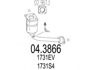 MTS 04.3866 katalizatoriaus keitiklis 
 Išmetimo sistema -> Katalizatoriaus keitiklis
1731EV, 1731L3, 1731S4