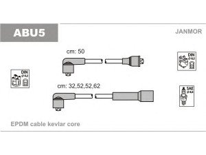 JANMOR ABU5 uždegimo laido komplektas 
 Kibirkšties / kaitinamasis uždegimas -> Uždegimo laidai/jungtys
4450667