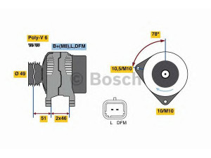 BOSCH 0 986 081 020 kintamosios srovės generatorius 
 Elektros įranga -> Kint. sr. generatorius/dalys -> Kintamosios srovės generatorius
5702 C7, 5705 AN, A 001 T A3392