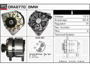 DELCO REMY DRA6770 kintamosios srovės generatorius 
 Elektros įranga -> Kint. sr. generatorius/dalys -> Kintamosios srovės generatorius
12311717575, 12311721229, 12311721921