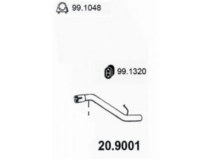 ASSO 20.9001 išleidimo kolektorius 
 Išmetimo sistema -> Išmetimo vamzdžiai
Z60140300C, Z60140300E, Z60140300F