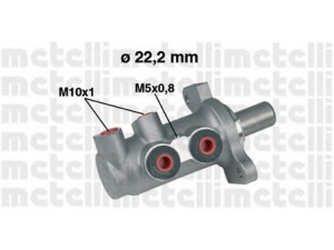 METELLI 05-0294 pagrindinis cilindras, stabdžiai 
 Stabdžių sistema -> Pagrindinis stabdžių cilindras
9948850, 168 430 01 01, 168 430 02 01