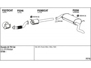 FENNO FI715 išmetimo sistema 
 Išmetimo sistema -> Išmetimo sistema, visa