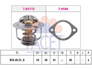FACET 7.8371 termostatas, aušinimo skystis 
 Aušinimo sistema -> Termostatas/tarpiklis -> Thermostat
