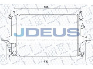 JDEUS 031M10 radiatorius, variklio aušinimas 
 Aušinimo sistema -> Radiatorius/alyvos aušintuvas -> Radiatorius/dalys
8602413