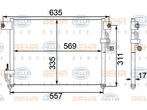 HELLA 8FC 351 304-201 kondensatorius, oro kondicionierius 
 Oro kondicionavimas -> Kondensatorius
97606-23331