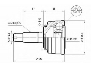 STATIM C.422 jungčių komplektas, kardaninis velenas 
 Ratų pavara -> Sujungimai/komplektas
44305-SD4-030, 44305-SD4-020, 44305-SD4-010