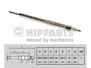 NIPPARTS N5711033 kaitinimo žvakė 
 Kibirkšties / kaitinamasis uždegimas -> Kaitinimo kaištis
11065-00Q0C, 11065-5X00A