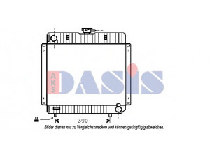AKS DASIS 131040N radiatorius, variklio aušinimas 
 Aušinimo sistema -> Radiatorius/alyvos aušintuvas -> Radiatorius/dalys
3095006502, 3105000002, 3105006502