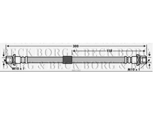 BORG & BECK BBH7582 stabdžių žarnelė 
 Stabdžių sistema -> Stabdžių žarnelės
90049-22207